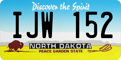 ND license plate IJW152