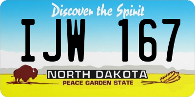 ND license plate IJW167