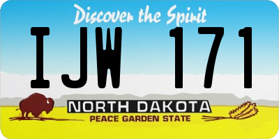 ND license plate IJW171