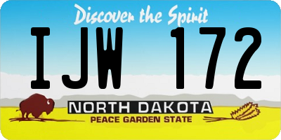 ND license plate IJW172