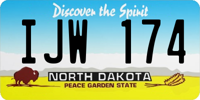 ND license plate IJW174