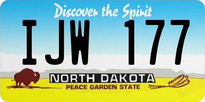 ND license plate IJW177
