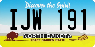 ND license plate IJW191