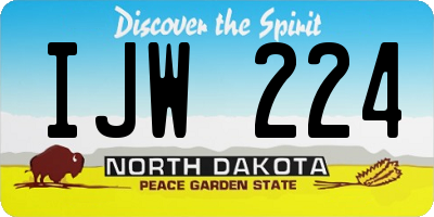 ND license plate IJW224