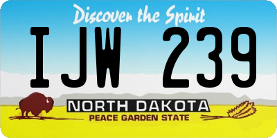 ND license plate IJW239