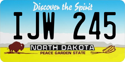 ND license plate IJW245