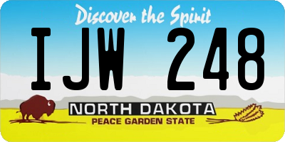 ND license plate IJW248