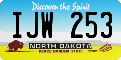 ND license plate IJW253