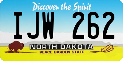 ND license plate IJW262