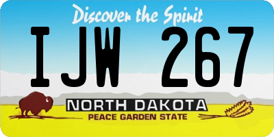 ND license plate IJW267