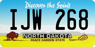 ND license plate IJW268