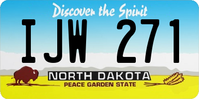 ND license plate IJW271