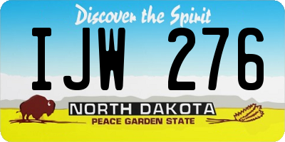 ND license plate IJW276