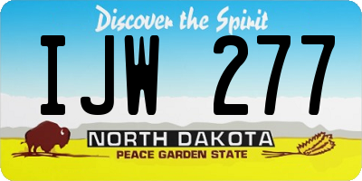 ND license plate IJW277