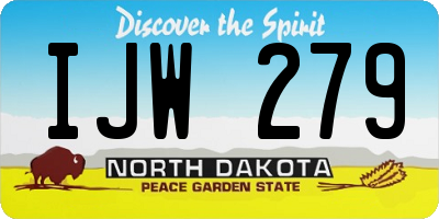 ND license plate IJW279