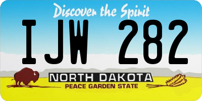 ND license plate IJW282