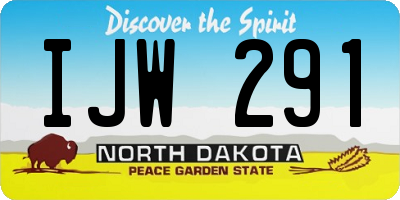 ND license plate IJW291