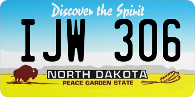 ND license plate IJW306