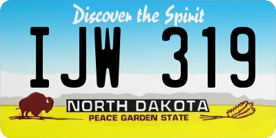 ND license plate IJW319