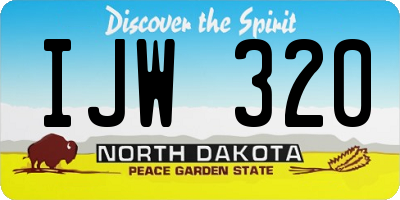 ND license plate IJW320