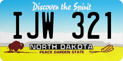ND license plate IJW321