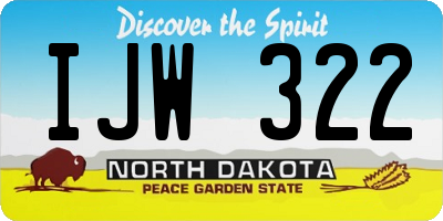 ND license plate IJW322