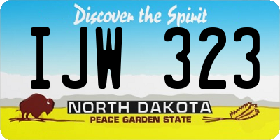 ND license plate IJW323