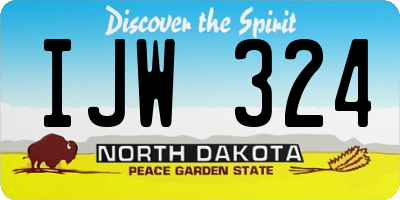 ND license plate IJW324