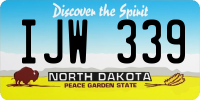 ND license plate IJW339