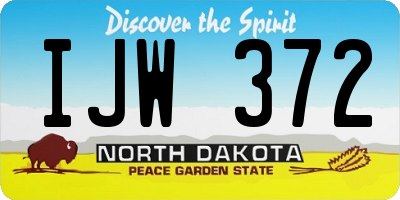 ND license plate IJW372