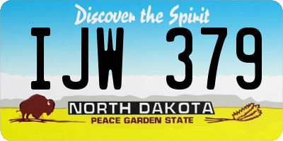 ND license plate IJW379