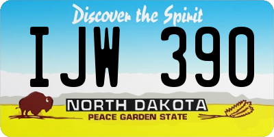 ND license plate IJW390