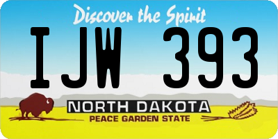 ND license plate IJW393