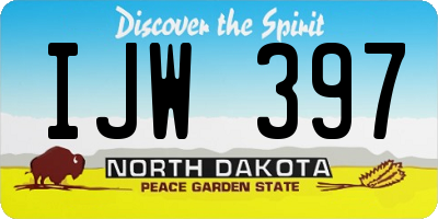 ND license plate IJW397