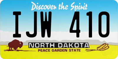 ND license plate IJW410