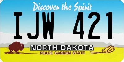 ND license plate IJW421