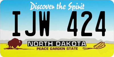 ND license plate IJW424