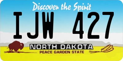 ND license plate IJW427