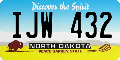 ND license plate IJW432