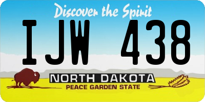 ND license plate IJW438