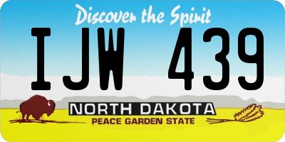 ND license plate IJW439