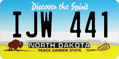 ND license plate IJW441