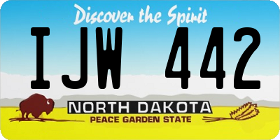 ND license plate IJW442