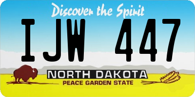 ND license plate IJW447