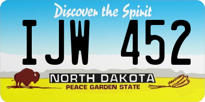 ND license plate IJW452
