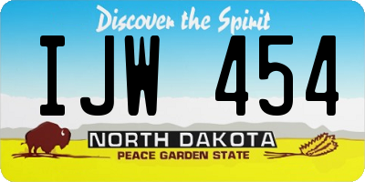 ND license plate IJW454
