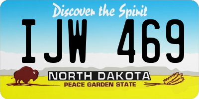 ND license plate IJW469