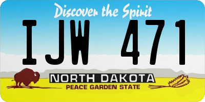 ND license plate IJW471