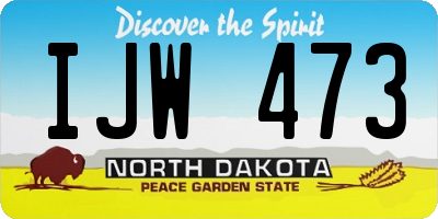 ND license plate IJW473