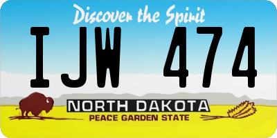 ND license plate IJW474